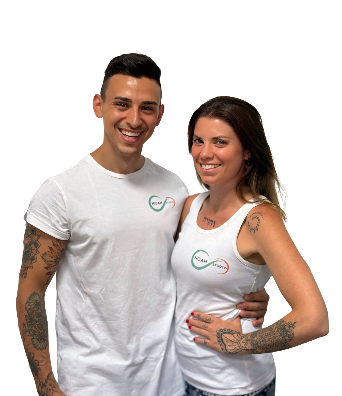Coppia istruttori fitness olistico Noah Studio Magenta allenamento personalizzato